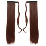 Extensie de par coada dreapta cu clema si arici 60cm cod MST33 Castaniu Mediu